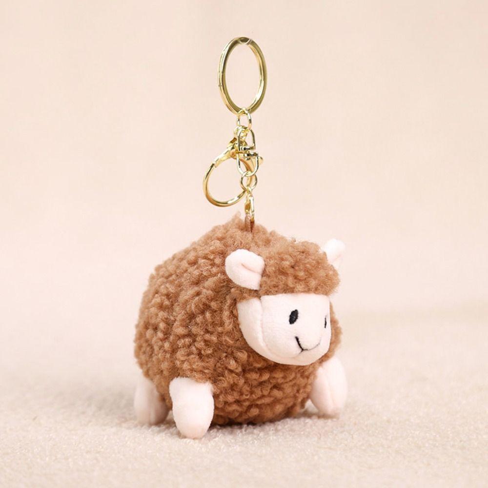 Stuffed Keychain Lamb Plush Pendant Chubby Lamb Plush Toy  Keyrings Accessories