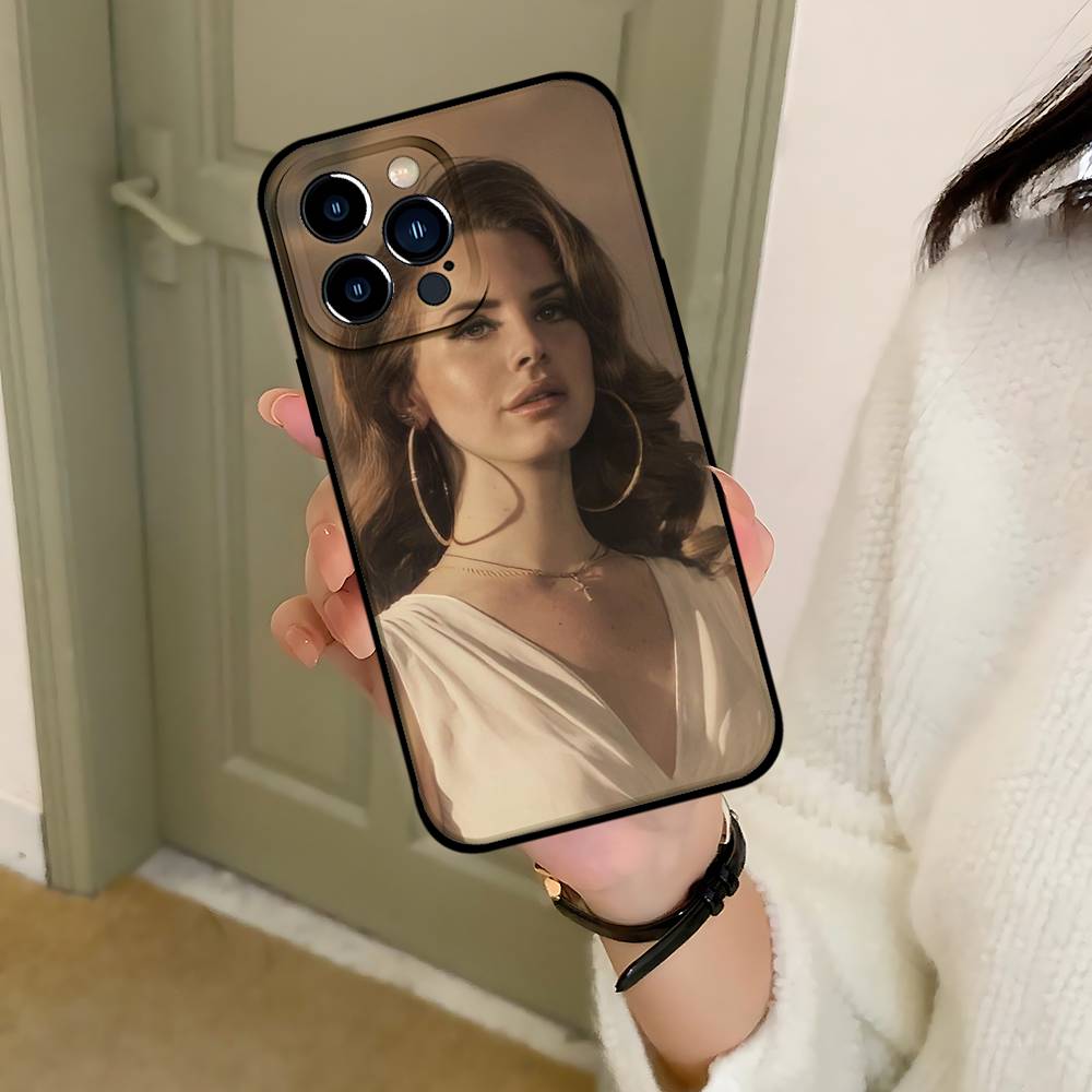 L-Lana Del Rey Singer Phone Case Black That Fits For IPhone 17,16,15,11,13,14 Pro Max,Plus,X,Xr,Xs Max,13Mini