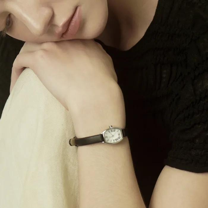 Renata Half Round R Black Leather Watch RWRLLL1B2700WHWH0