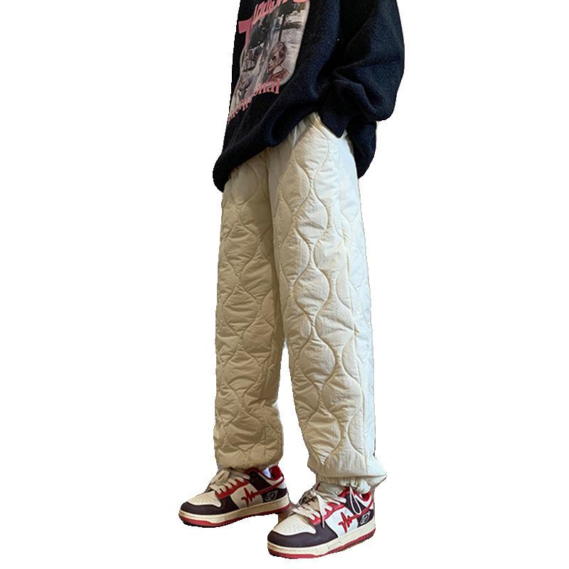 Women's Quilted Cotton Down Pants - Winter Sports Sweatpants, Windproof, Slim Fit, Warm & Cold-Resistant To -40°C