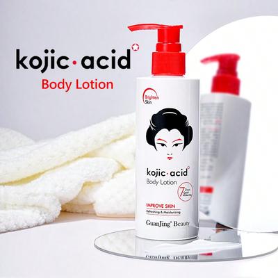Lozione Corpo Acido Kojico 230g con Collagene Burro di Karité per Illuminare la Pelle Idratare Ripristino del Tono