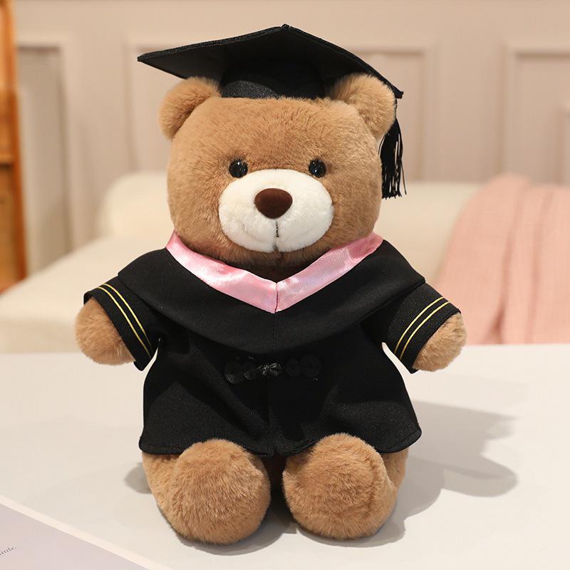 Dr. Bear Graduation Plush Toy - Teddy Bear Gift for Students from Primary To High School