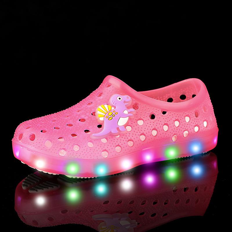 Children's LED Flashing Light-Up Summer Garden Sandals for Toddlers