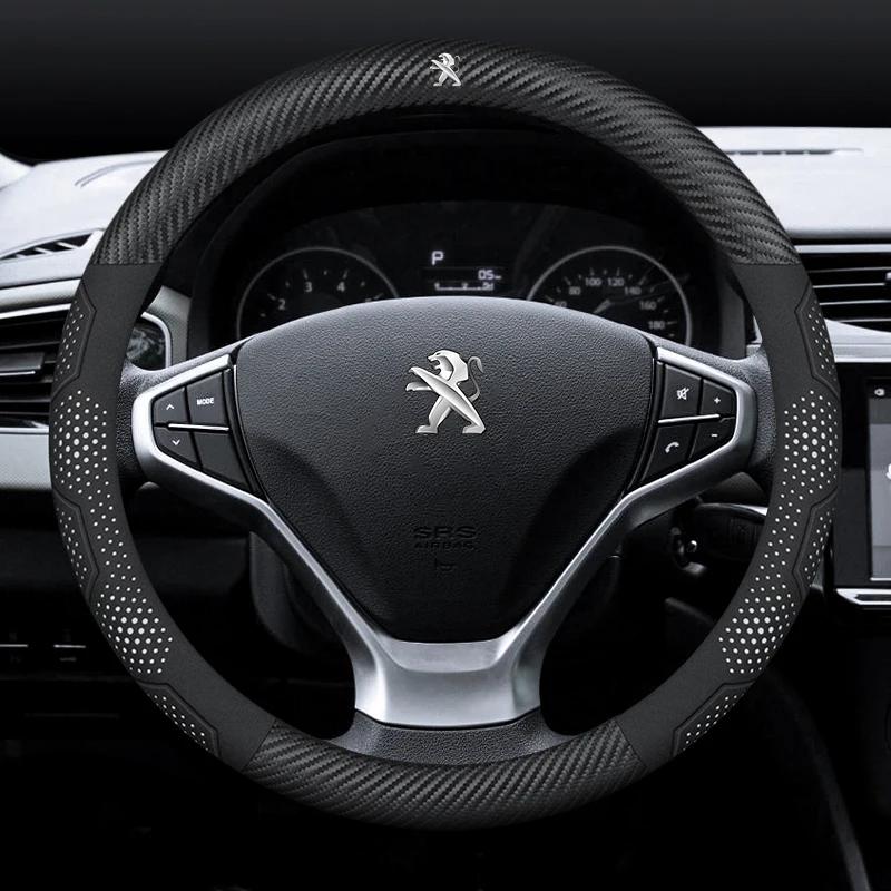 Car Steering Wheel Cover For Peugeot 106 107 108 206 207 208 301 307 308 406 407 408 508 607 2008 3008 4008 5008 GT RCZ Rifter ENH5