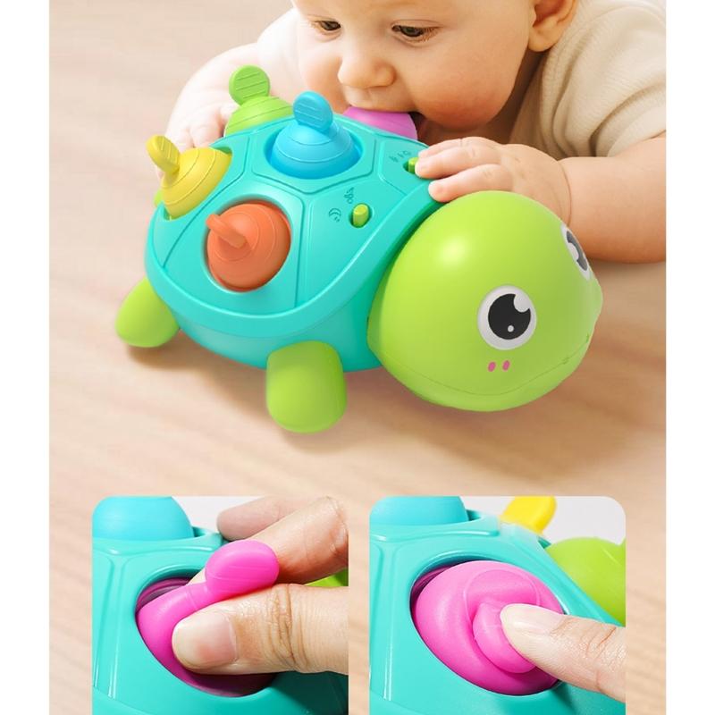 Musical Infant Crawling Encouragement Toy With Safe ABS Material Visual Auditory Stimulation Portable Teething Activity For Babies