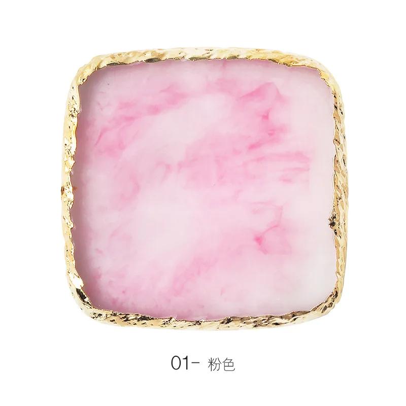 18 Styles Resin Agate Stone Nail Color Palette Gel Polish Pallet Mixing Drawing Paint Plate Manicure Nails Art Display Shelf