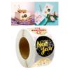 500 Pieces 1.5 inch Happy New Year Stickers Ornaments Envelope Seals Holiday Supplies Party Favors Colorful for Crafts Candy Box