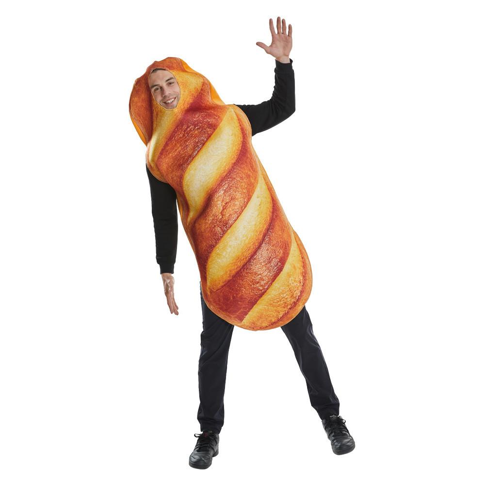 Costume di Halloween Cibo Cosplay Tuta Pane Per Adulti Con Miscela di Poliestere Per Feste a Tema
