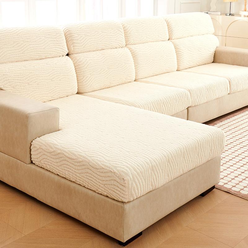 Plush Sofa Cover Full Package Lazy Elastic Non-slip Sofa Cover Cover Hats Backrest Cushion Towel Cover Cloth Thickened