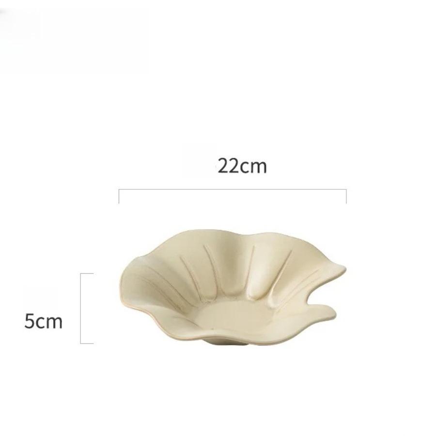 Lotus Dish Dishes Plate Dinnerware Ceramic French Tableware Wedding Table Decor Dessert Fruit Salad Bowl Pasta Steak Sushi Plate