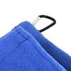 Golf Club Cleaning Towel Fine Fiber Waist Hanging Golf Ball Wipe Cloth for Golf Course Outdoor Sports Equipment Blue