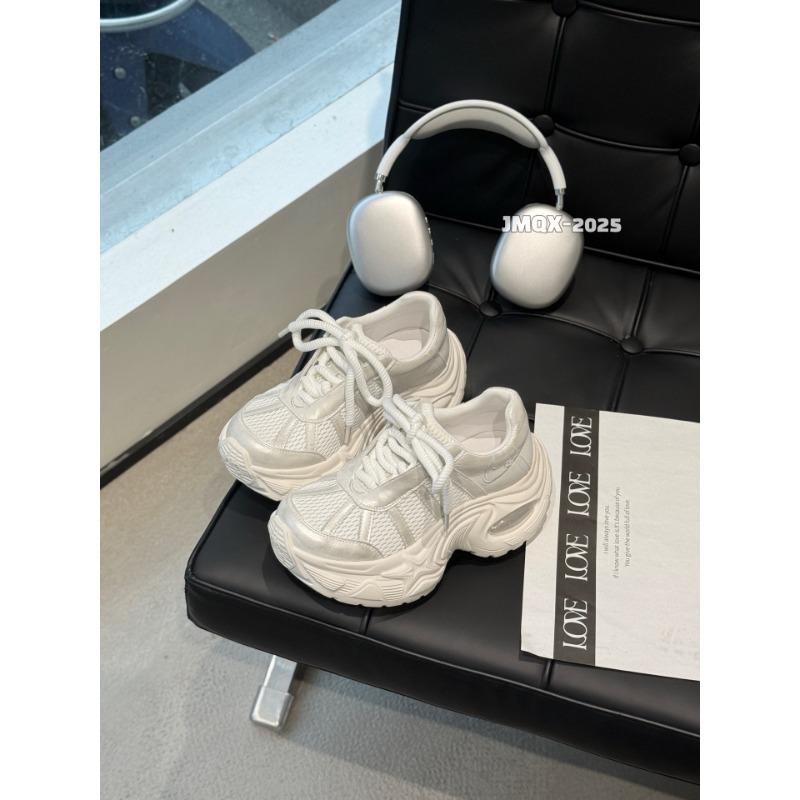 

Retro polish fashion dad shoes women s spring and autumn new breathable height increase versatile casual shoes 35