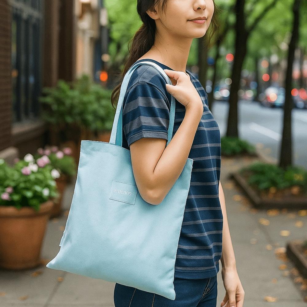Lightweight Double-sided Bags Exquisite Cotton Linen Totes Portable Canvas Cloth Bags Shopping