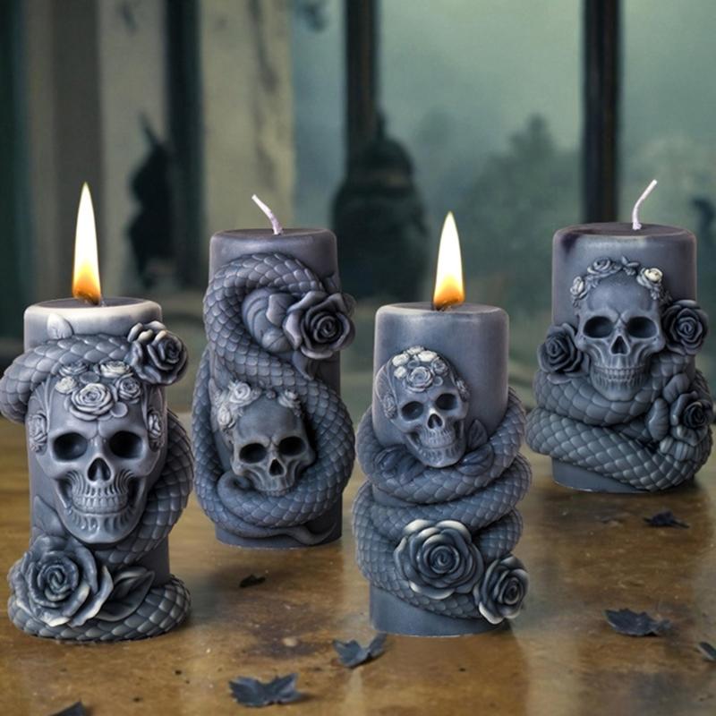 Rotating Snake Candle Molds Casting Molds Silicone Mould Cylindrical Snake Epoxy Resin Molds Candle Making Molds