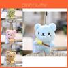 Cute Plush Bear Keychain Soft Stuffed Animal Adorable Bag Charm And Key Accessory