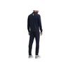Emporio Armani EA7 Solid Color Stand Collar Zip Casual Sports Suit Men suits Navy-Blue 8NPV67-PJVTZ-1562