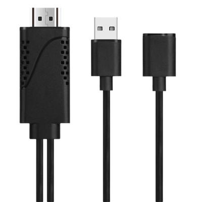 2 In 1 USB To HDMI-Compatible HDTV Adapter Cable 1080P TV Projector HD AV for Iphone Displays I R2X0