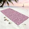 Wildflower Leopard Towel Large Quick-Drying Microfiber Soft Beach Towel for Travel Fitness Sauna Bathing Camping