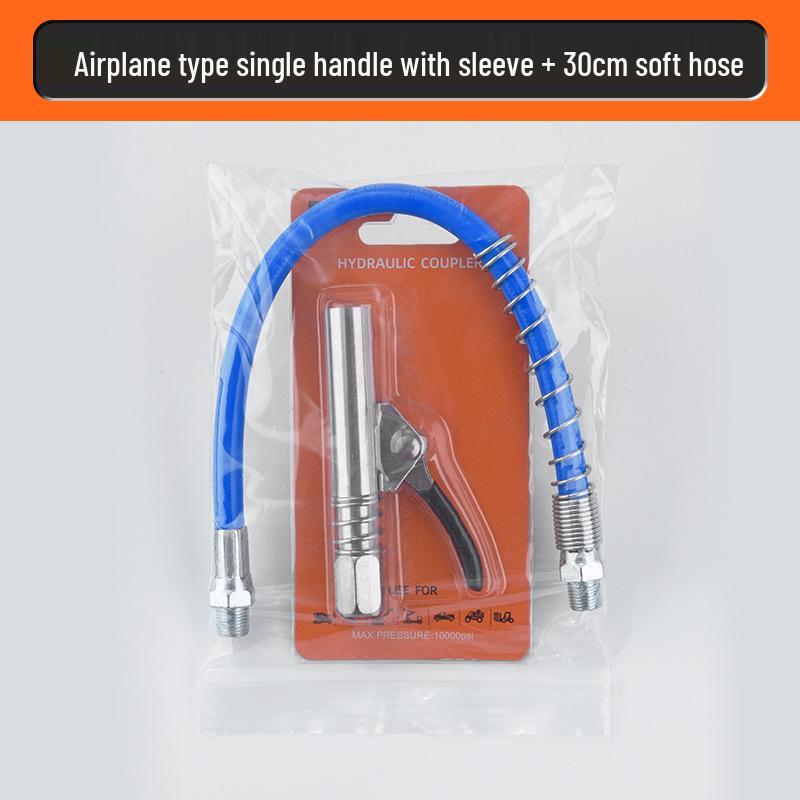 High-Pressure Grease Gun Nozzle with Locking Pliers and Self-Locking Flat Head
