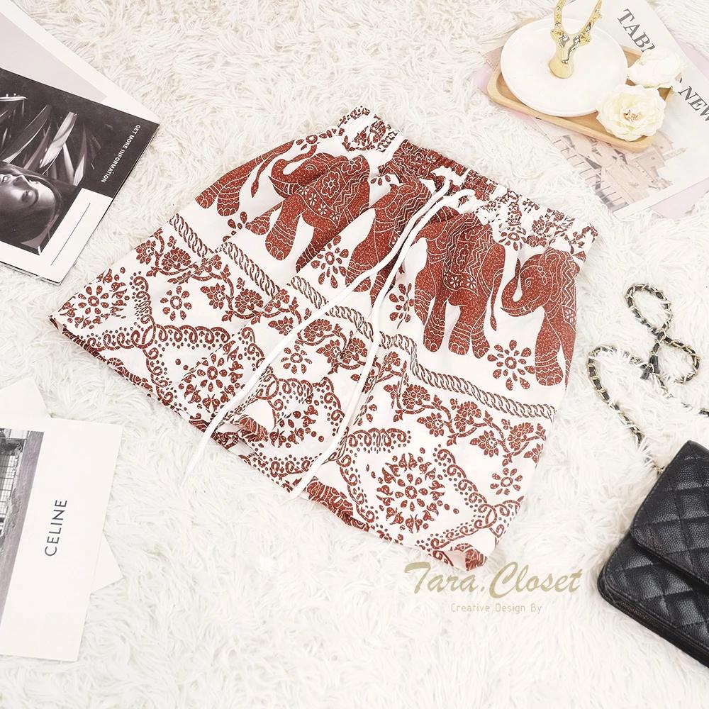 Women Boxing Muay Thai Elephant Pants Pattern Shorts Training Kickboxing Print Quick Dry Martial Art Boxer Kid Fighting Fitness Sport Gym Workout