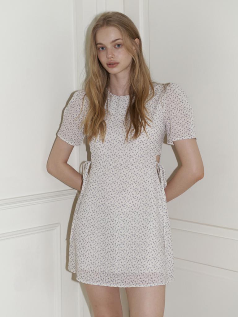 KINDABABY Breeze Ribbon Mini Dress - Cream