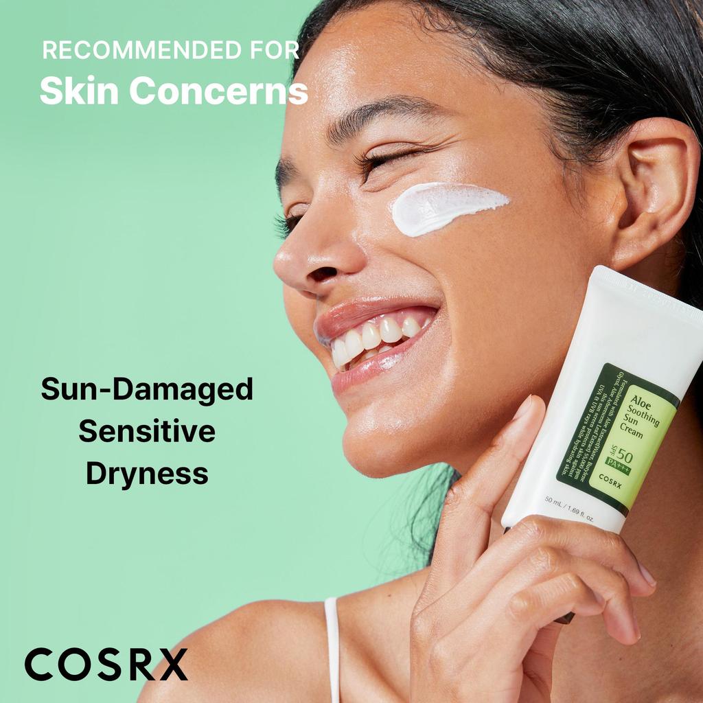 COSRX Aloe Soothing Sun Cream SPF50+ PA+++ 50ml (2 Options)