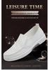 Herren Weiße Perforierte Leder Slip-On Krankenschwester Schuhe - Atmungsaktiv, Rutschfest, Verschleißfest, Lässige Flache Sohle Board Schuhe