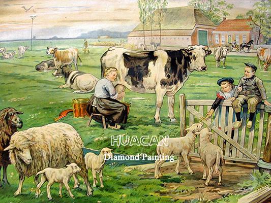 Vollbohrer Diamantmalerei Landschaft Diamantkunst Mosaik Pastorale Stickerei Portrait Wohndekoration