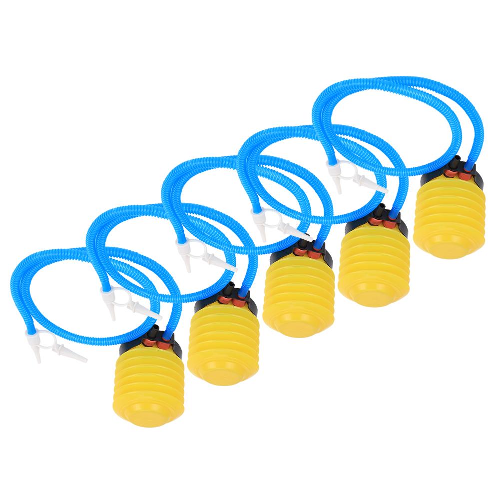 5 Stück Gelbe Fußluftpumpe 4,5 Zoll Kunststoff Hochzeit Festivals Ballon Yogaball Aufbläser