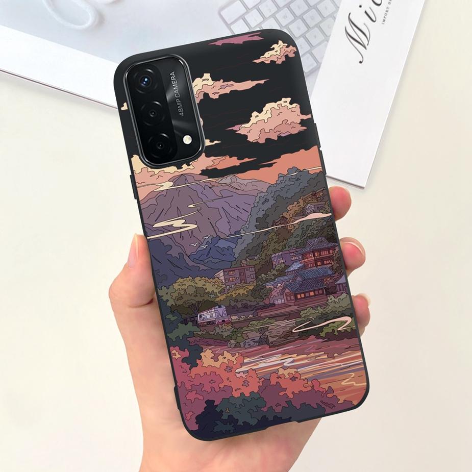 For Oppo A74 4G Case Oppo A54 A94 Cute Fashion Panted Cover Soft TPU Phone Case For Oppo A94 A 54 74 OppoA54 OppoA94 Fundas Capa