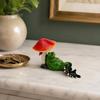 Humorous Gift for Friends Drunk Frog on The Toilet Decor, Funny Sculpture Tabletop Stress Relief Gag Cute Resin Desktop Ornament Home Office