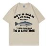 Buy A Unisex Eat Fish Funny Meme T Shirt High Street Fashion Trend Short Sleeve Tshirts Unisex Unisex Casual 100cotton Summer Tshirt