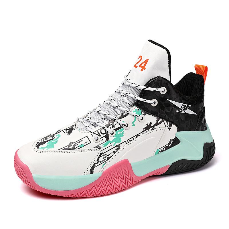 Men's Basketball Shoes Versatile Sneakers Youth Combat Basketball Sneakers Training Shoes Breathable Comfort Elastic Basketball