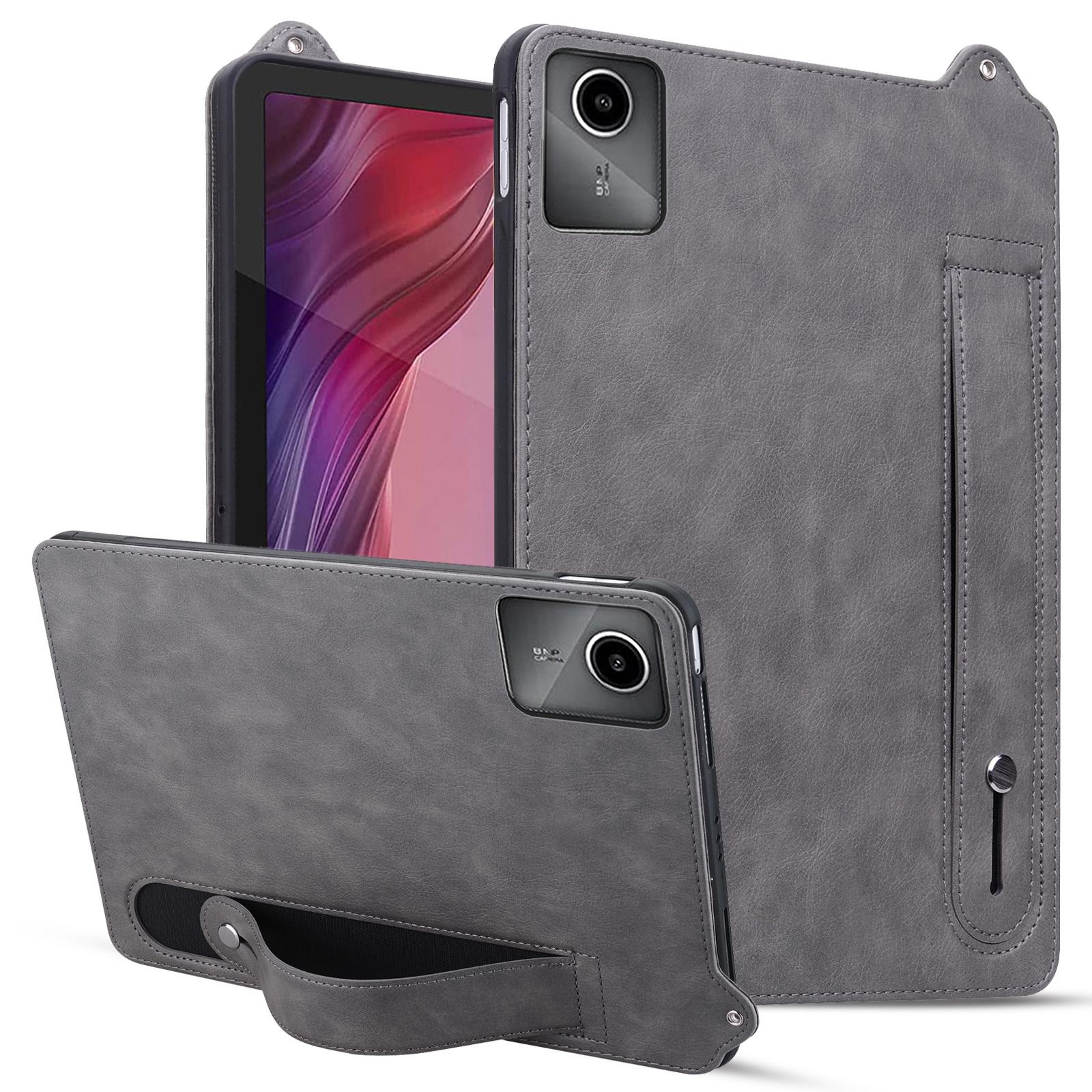 For Lenovo Tab M11/Tab K11 Case Hand Strap Kickstand Leather Tablet Cover B