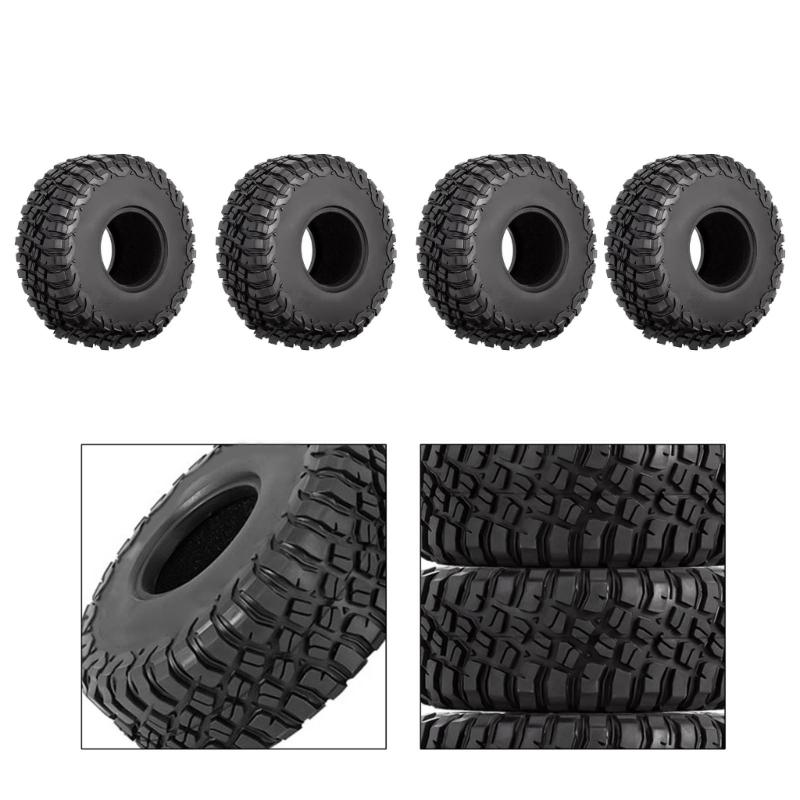 RC Tires 1.9inch 4Pcs RC Rubber Tyre Set Mud Wheel Tires for 1:10 RC Crawler SCX10 AXI03007 Gen8