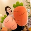 Soft Carrot Plush Toy Cartoon Vegetable Stuffed Pillow Creative Fluffy Doll Pink/orange/yellow/red 28/40/60/80cm