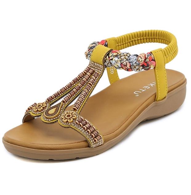 Fashion High quality retro sandals women  new casual comfortable flat sandals summer gladiator shoes