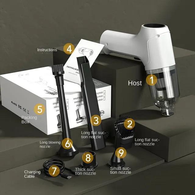 Aspirator fără fir montat pe mașină Funcții integrate de aspirație cu suflare Aspiratoare portabile de uz casnic de mare putere Aspiratoare portabile