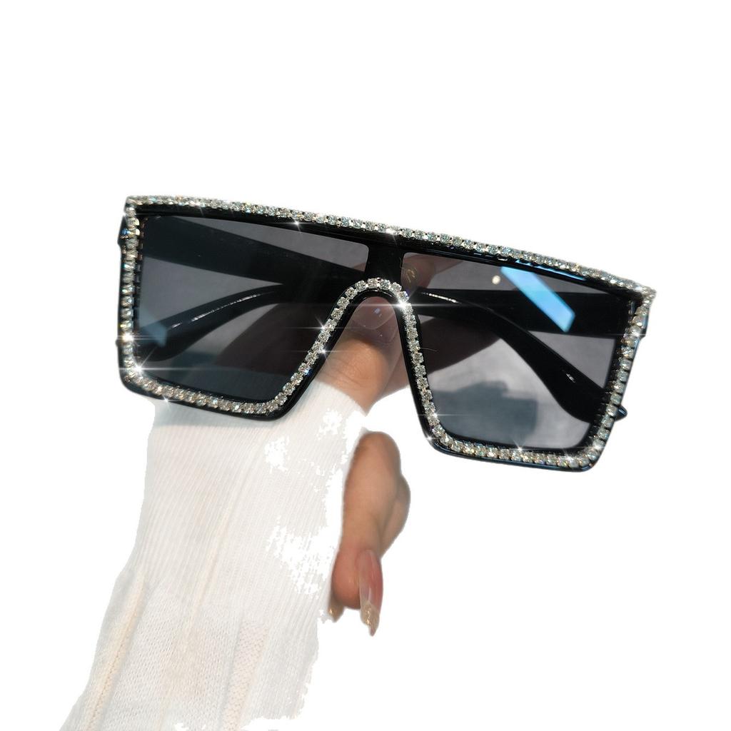 Hot-selling handmade diamond-encrusted sunglasses male trend punk style European and American hip-hop personality advanced sense sunglasses female