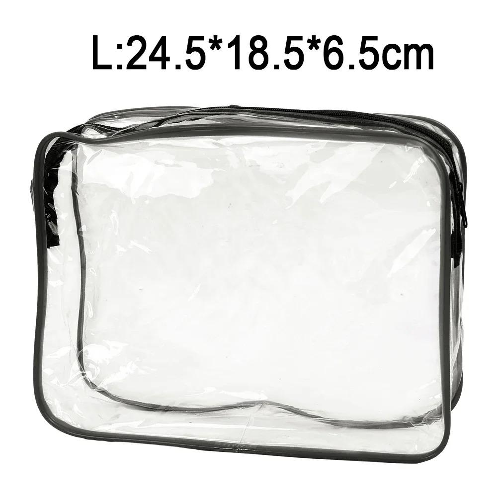 1PC Dust Proof Clear Cosmetic Bag Waterproof Travel Toiletry Organizer with Zipper Large Capacity Pouch