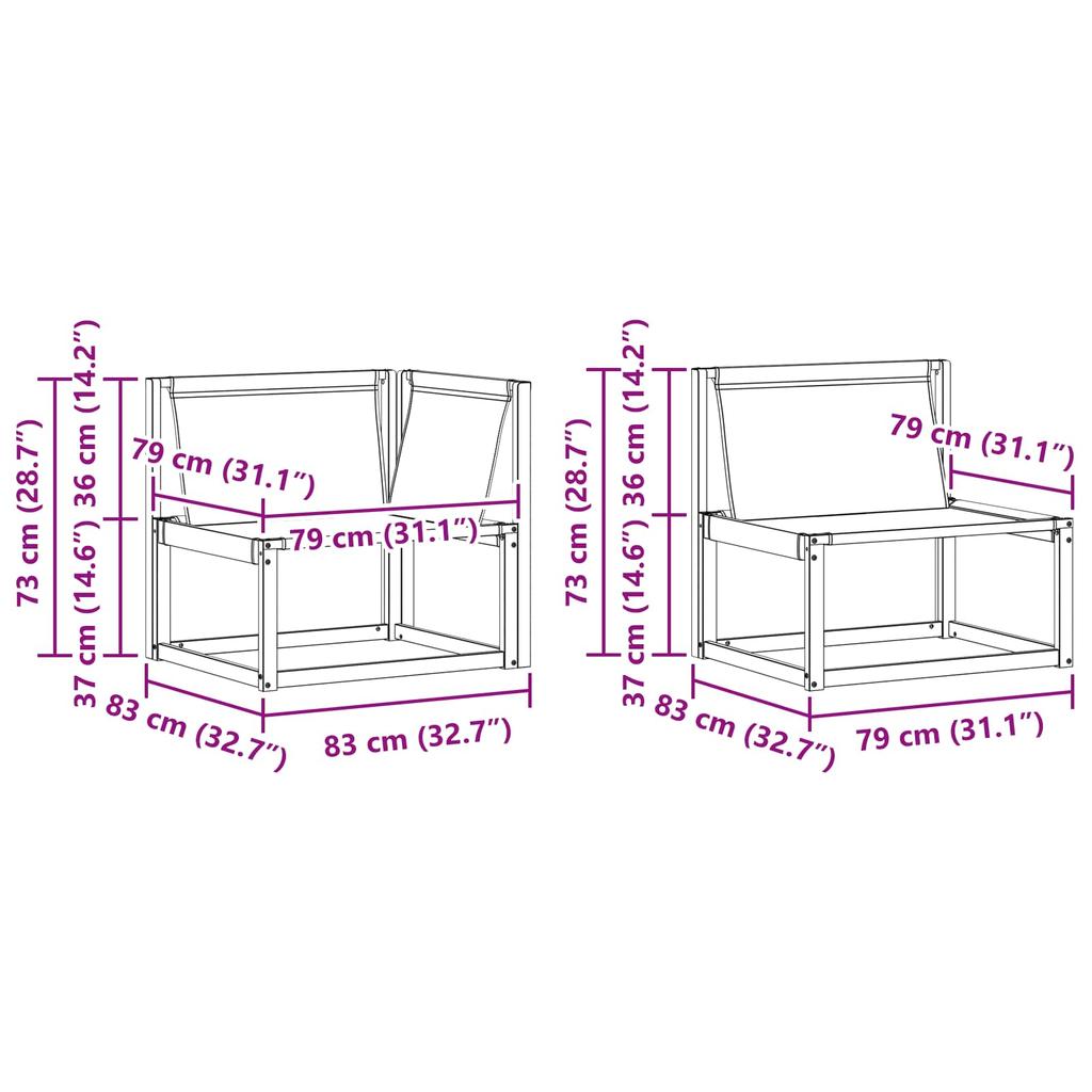 Outdoor Sofa Set with Cushions 7 pcs Natural and Beige