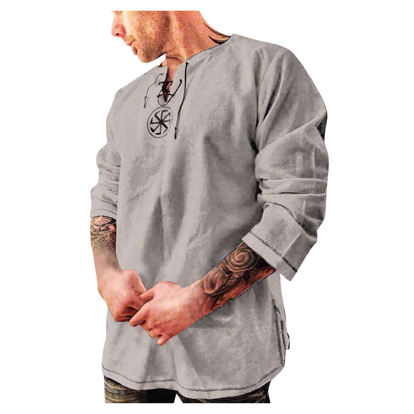 

(SU)Дизайнерские весенне-летние мужские повседневные рубашки из хлопка и льна, однотонные рубашки с длинными рукавами, свободные рубашки с воротником-стойкой