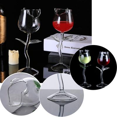 Décoration d'intérieur Bar Ustensiles à boire Verre à vin rouge Calice Jus Forme Fleur de Rose Cocktail Verre à Champagne