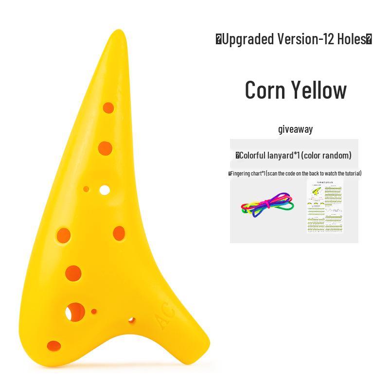 Golden Cicada 12-Hole Resin Alto Ocarina: Beginner-Friendly, Drop-Resistant Musical Instrument for Children and Professionals