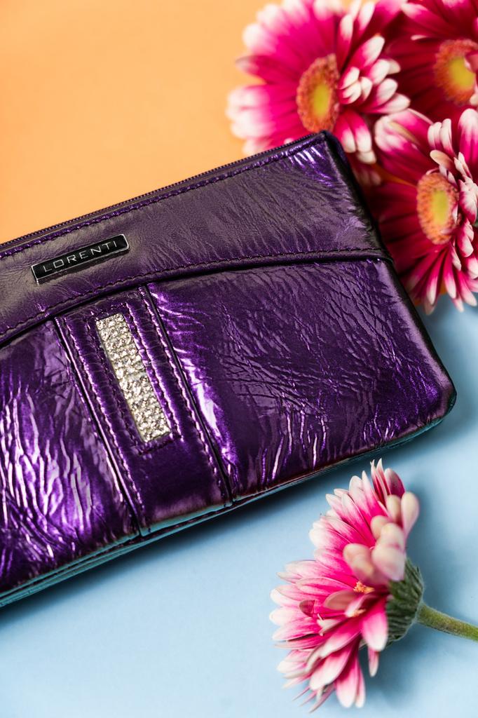 Women's Leather Wallet 76121-MFS-9290 Purple