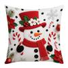 Christmas Tree Pattern Christmas Cushion Cover Plush Throw Pillow Cover  Holiday Decor