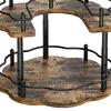 Portable Rotating Spice Holder With Sturdy Wood Construction And Adjustable Shelf Levels