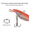 Fishing Lure Shrimp Swimbait Realistic Looking Vivid Color 360-Degree Rotating Sequins Pre-Rigged Fishing Jigs Fishing Bait