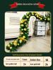 2.8m Encrypted Rattan Christmas Garland with Lights for Shopping Mall Escalator Decoration