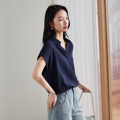 SOFSIL Women's Summer Commuter Textured Short-Sleeve Shirt